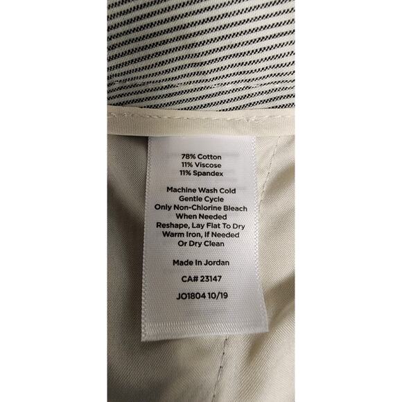 Talbots Newport Pants Straight Leg Striped Black/White Dress Pants Size 4P - Picture 7 of 8